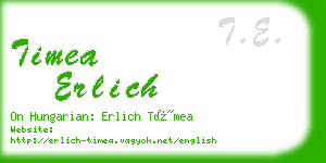 timea erlich business card